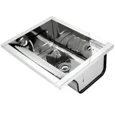 Tanque Docol Reto Aço Inox 35 Litros Sobrepor 63x51x26 Alto Brilho Com Válvula Alto Padrão Original