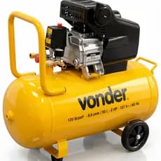 Motocompressor Vonder MCV 50 127V 50 Litros 8 PCM Portátil Com Rodas para Pintura