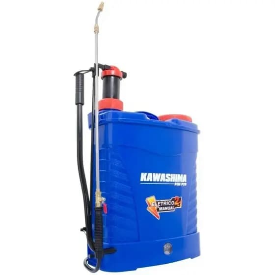 Pulverizador Costal Kawashima 20L 2 Em 1 Elétrico E Manual Bateria Bivolt Com 5 Bicos E Haste