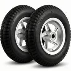 Kit 2 Rodas Pneu Câmara Aro 8 Alumínio Rolamento Vonder Carretinha Carrinho Carga