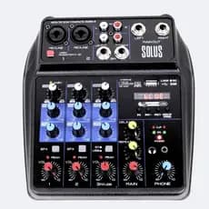 MESA DE SOM 4 CANAIS MIXER CONSOLE bluetooth INTERFACE GRAVAÇÃO DIRETA USB PHATOM POWER ENTRADA MONO COMBO.