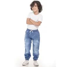 Calça Jogger Infantil Com Punho Elástico De Ótima Qualidade