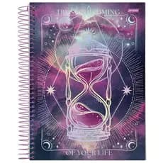 Caderno Mystic Místico Lua Ampulheta 15 Matérias 240 Folhas