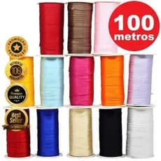 Fita de Cetim nº 1 – 7mm x 100m | Poliéster Brilhante para Artesanato, Laços e Decoração