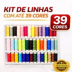 Kit Linha de Costura Sortidas – Até 39 Cores Retrós para Artesanato, Consertos e Patchwork