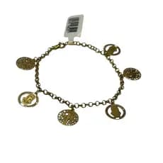 Pulseira Elo Português Ouro 18k Placas São Bento Medalha