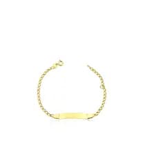 Pulseira Bebê Chapinha Infantil Ouro 14,5cm 1.3g Unisex + Gravação