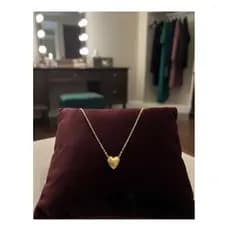 Colar Gargantilha Choker Pingente Coração 42cm Ouro 18k Luxo