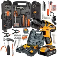 Kit Parafusadeira e Furadeira 12K3 WAP 17Nm Led Mandril 10mm + Jogo Ferramentas com Maleta