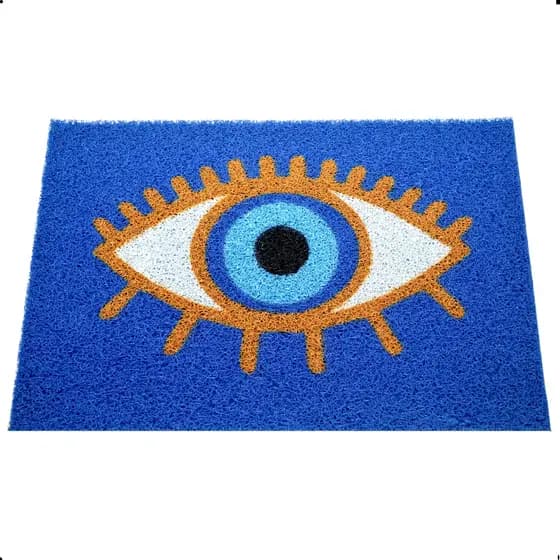 Tapete Capacho 60x40 Olho Grego Decorativo Home Lar porta apartamento casa boas energias