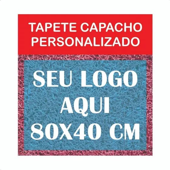 Tapete Capacho 80x40 Personalizado Loja Empresa Logotipo entrada porta comercio