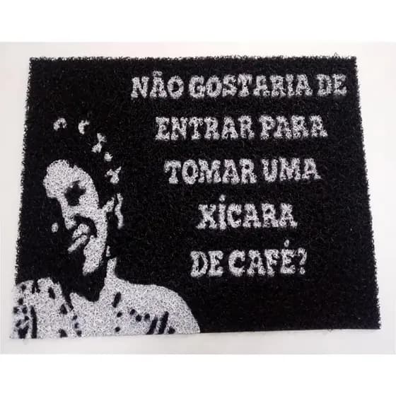 Tapete Capacho 60x40 Xicara De Cafe Dona Florinda Chaves Lar geek serie porta casa