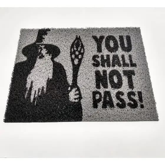 Tapete Capacho 60x40 Gandalf You Shall Not Pass Geek Fa Lotr entrada casa lar ape