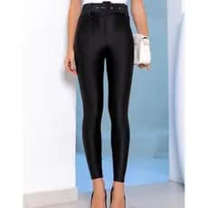 Calça Skinny Montaria Malha Pradaa Original Com Cinto