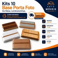 kit 10 base MDF, porta fotos de mesa, rak, foto Palaroid, lembrancinhas recordação 12x5 cm, cava para 6mm