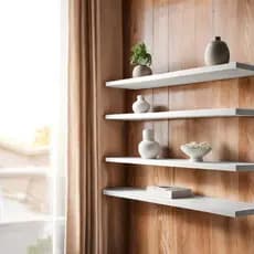Prateleiras Suspensa MDF Branco Reta 50x10 Nicho Decorativo Sala Quarto Cozinha Escritório Banheiro
