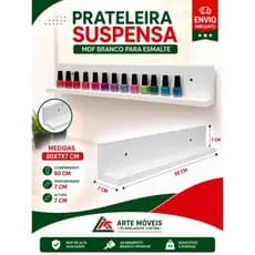 1 Pratileira Expositor Esmaltes  Temperos 100% MDF