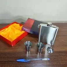 Cantil Aço Inox Nunca Usado 2 Copos 1 Funil Original Dispon
