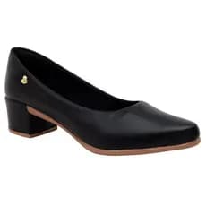Sapato Social Scarpin Bico Fino Festa Salto Baixo Bloco Quadrado Luxo Confortável Moda