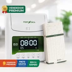 RELÓGIO PONTO DIGITAL ELETRONICO + 500 UNIDADES DE CARTÃO CARTOGRÁFICO PARA FUNCIONARIO