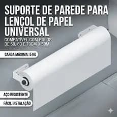 SUPORTE DE PAREDE PARA BOBINA DE KRAFT OU STRECH LENÇOL DE PAPEL ENTRE OUTRO IDEIAL PARA EMBALAGEM - UNIVERSAL
