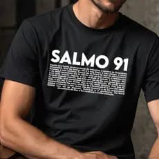 Camiseta Salmo 91 - Cristã Evangélica - Congresso -  100% algodão