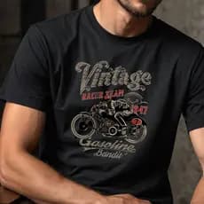 Camiseta Moto Vintage Gasoline bandit 1947 Indian - Motoquerio