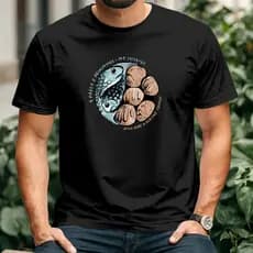 Camiseta 5 Pães 2 Peixinhos - Multiplicação Milagre e Fé  -  Unisex - 100% algodão