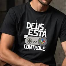 Camiseta Deus No Controle - Congresso Cristã Evangélica - 100% Algodão