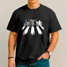 Camiseta The Beatles – Abbey Road - Musica Banda Rock Roll - 100 % Algodão