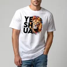 Camiseta Cristã Evangélica Yeshua Leão - Unisex - 100% Algodão