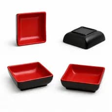 Molheiras Oriental Pote Porta Molho Shoyu em Melamina Material Resistente