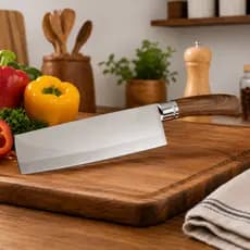 Faca Cutelo Profissional 8 Aço Inox Cabo PP Açougue Cozinha Churrasco Resistente