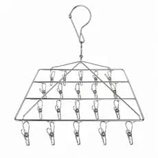 Suporte Mini Varal Suspenso Inox Cabide para Secar Meias, Cuecas, Calcinhas e Roupas Pequenas