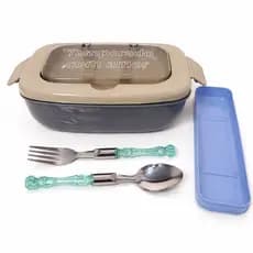 KIT Marmita Fitness com Travas Herméticas Potes PP Free para Microondas Freezer Com Estojos Talheres