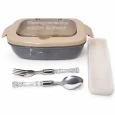 KIT Marmita com Travas Laterais Herméticas Fitness PP Free Pote para Alimentos Microondas Freezer