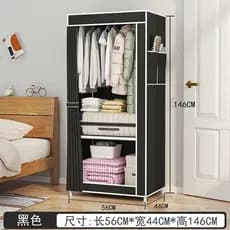 Guarda Roupa Dobrável Armário Organizador Portátil Multiuso Roupeiro Cabideiro 146X56X44