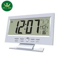 Relógio De Mesa Digital Despertador Temperatura Led Azul Pronto Entrega