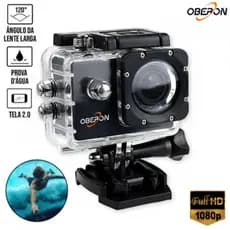 Camera Filmadora Esportes Full Hd 1080p 30fps Cor Preto