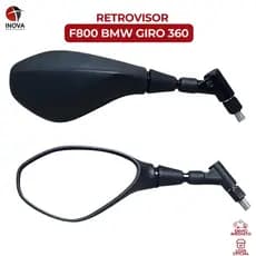 Par Retrovisor Moto Estilo BMW F800 Giro 360° Universal Honda Yamaha Titan CB300