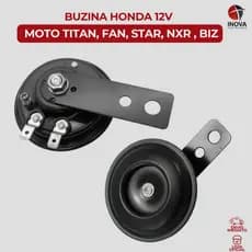 Buzina 12V Moto Honda Titan Fan Bros Biz Pop Som Potente Universal
