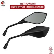 Par De Retrovisores Moto Z400 Esportivo Universal Padrão Honda