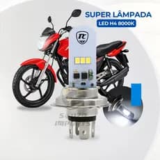 Lâmpada Moto Led H4 Titan 150 160 Start Fan 160 Efeito Xenon 6500K