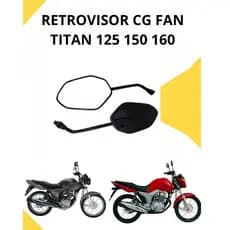 RETROVISOR ESPELHO MOTOS MODELO CG TITAN FAN 125 150 160 2014 A DIANTE