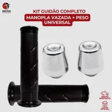 Kit Par Pesinhos Pesos Pcx Cromado + Manoplas Titan Cargo Cg Fan Start 125 150 160