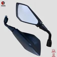 Par Retrovisor Esportivo Moto Z400 Haste Padrão Mini Rosca Honda Universal