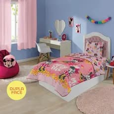 Edredom Infantil Dupla Face Kids Menino Menina Colcha Criança Stitch Barbie Patrulha Canina Homem Aranha Lepper