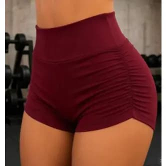 Short fitness franzido lateral moderno e sofisticado no suplex