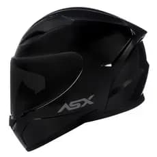 Capacete Fechado Asx City Solid Preto Fosco/Brilho + Viseira Fumê