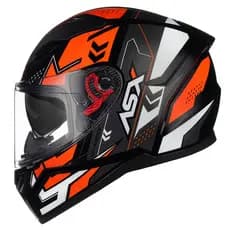 Capacete Moto Asx City Diagon Sv Preto Vermelho Brilho Com Óculos Interno